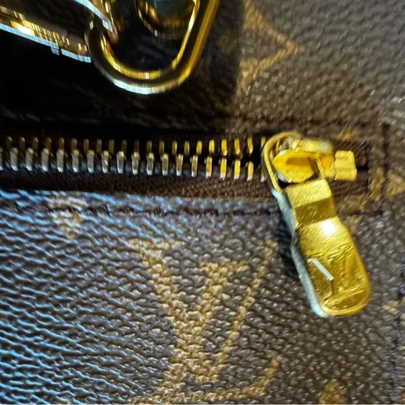 Louis Vuitton Monogram Insert Pouch (Randonne) Purse Brown/converted Crossbody - Picture 8 of 12